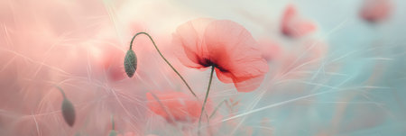 This is a stunning abstract watercolor design showcasing beautiful pastel flowers, making it perfect for springthemed decor and art inspired by the beauty of nature. Ideal for any home decorの素材