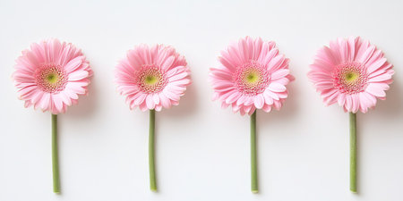 This vibrant pink gerbera daisies collection beautifully showcases an arrangement ideal for floral design, adding elegance to any setting or occasion, perfect for all celebrations and eventsの素材