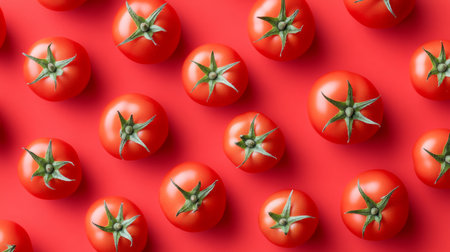 Discover the vibrant world of fresh, organic tomatoes. Packed with nutrients, perfect for salads and vegetarian dishesの写真素材