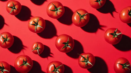 Discover and explore a vibrant and colorful collection of ripe, homegrown tomatoes that are perfectly suited for delicious salads and nutritious healthy meals during this beautiful summer seasonの写真素材