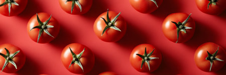 Savor the rich flavors of ecofriendly, locally grown tomatoes, perfect for refreshing summer salads and enhancing the nutrition of delightful dishes throughout the vibrant summer seasonの写真素材
