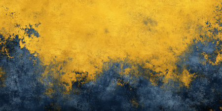This vibrant and captivating abstract texture showcases beautiful yellow and blue hues, ideal for artistic designの素材