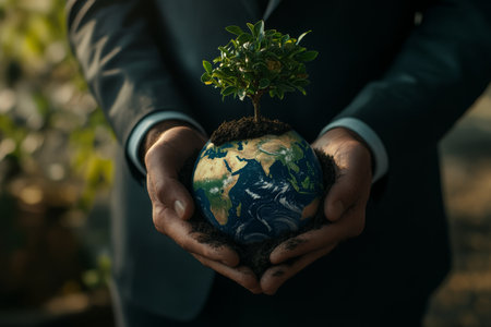 This image highlights the vital importance of effective climate change policy and the urgent need for global collaboration and strong initiatives to protect our planet for future generationsの素材