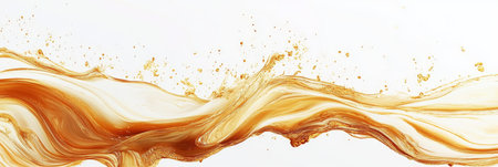 A luxurious golden liquid embodies elegance and modern artistry, ideal for trendy creations and imaginative projects that showcase creativity, amplifying their aesthetic appeal and dynamic essenceの素材