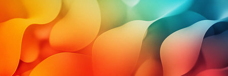 An abstract background beautifully featuring a harmonious blend of vibrant orange and lush green gradients, making it perfect for wallpapers that provide ample copy space for text and imagesの素材