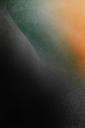 This stunning gradient background showcases a beautiful blend of vibrant orange and calming green tones with an appealing grainy texture, making it ideal for a multitude of design purposesの素材
