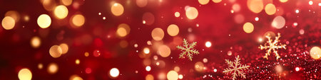 Imagine a vibrant red holiday backdrop with glitter and bokeh lights, creating an enchanting atmosphere ideal for seasonal celebrations and enhancing the festive spirit of the seasonの素材