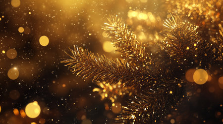 Enjoy the enchanting magic of the season with shimmering lights and inviting tree branches, creating a mesmerizing backdrop for joyful celebrations and cherished moments with loved onesの素材