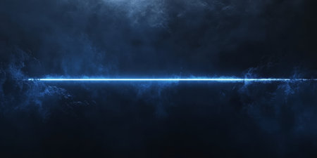 This vibrant abstract background features a striking blue line on a deep blue and black backdrop, making it perfect for studio banners, digital designs, and various artistic projectsの素材