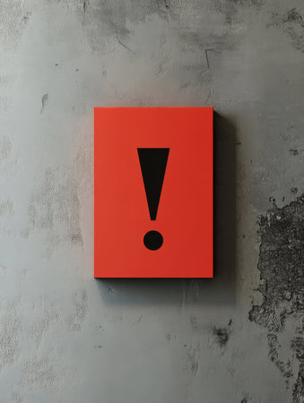 A striking red exclamation mark icon that signifies caution and alertness, making it perfect for clearly conveying warnings or important information that people should pay attention toの素材