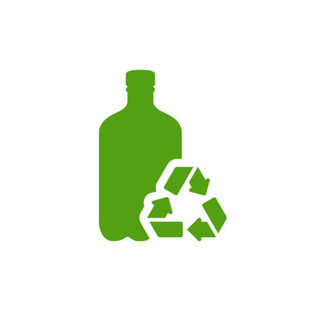 The green recycling symbol indicates a commitment to ecofriendliness, highlighting the need for sustainable waste management for a healthier planet for everyone and future generationsのイラスト素材