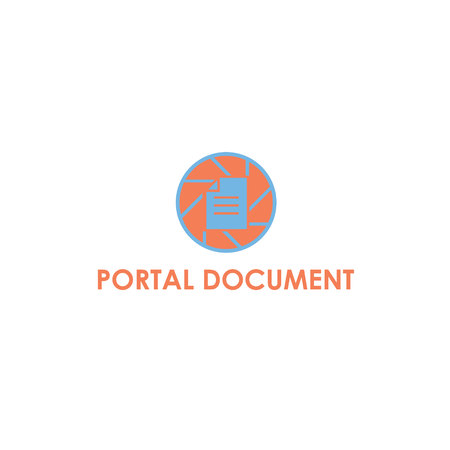 Portal document logo design with 2 colorのイラスト素材