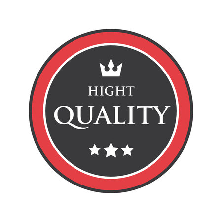 illustration of the symbol and logo of the badge emblem for discount, quality, premium, guarantee, company logo. vectorのイラスト素材