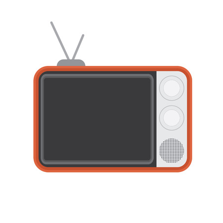 Vector illustration flat classic television, radio icon clip artのイラスト素材