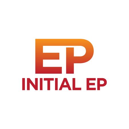 vector illustration combination initial letter e and p icon logo modern designのイラスト素材