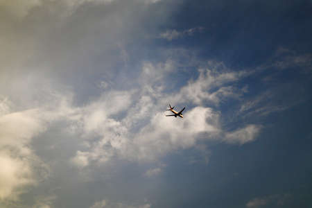 An Aircraft in the Blue Sky