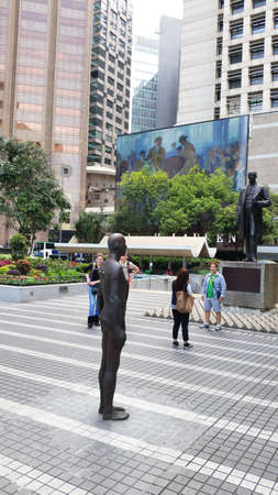 DOWNTOWN HONG KONG ISLAND AND VICTORIA HARBORのeditorial素材