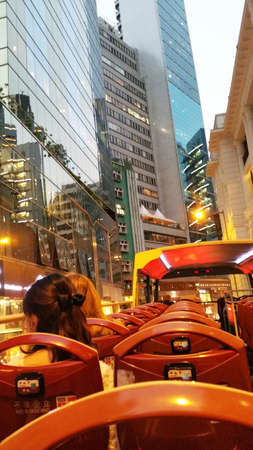 DOWNTOWN HONG KONG ISLAND AND VICTORIA HARBORのeditorial素材