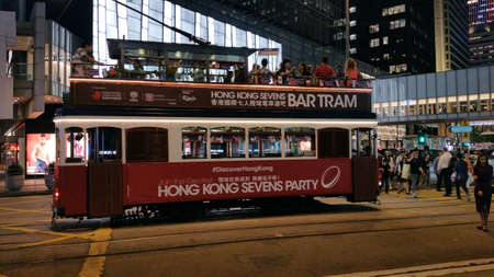 DOWNTOWN HONG KONG ISLAND AND VICTORIA HARBORのeditorial素材