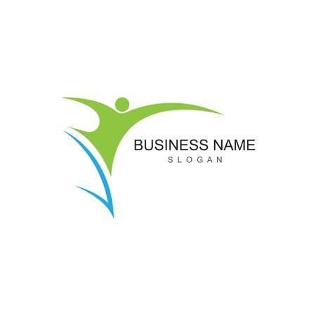 people logo vector icon templateのイラスト素材
