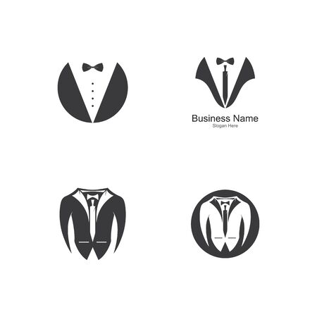 gentlman tuxedo logo elegant clothingのイラスト素材