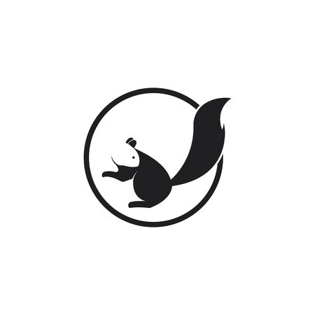 squirrel logo vector icon illustration designのイラスト素材