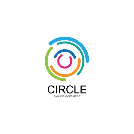 circle logo template vector designのイラスト素材