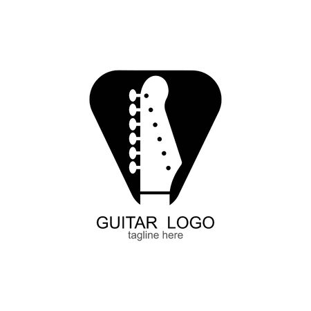 Guitar logo vector templateのイラスト素材
