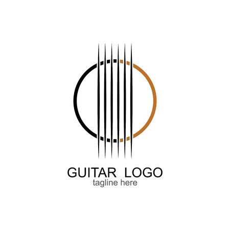 Guitar logo vector templateのイラスト素材