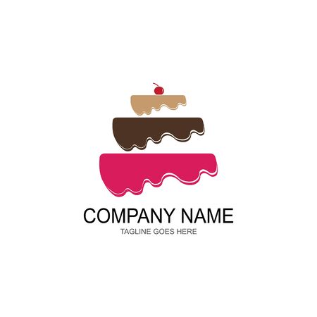 cake bakery logo design ilustrationのイラスト素材