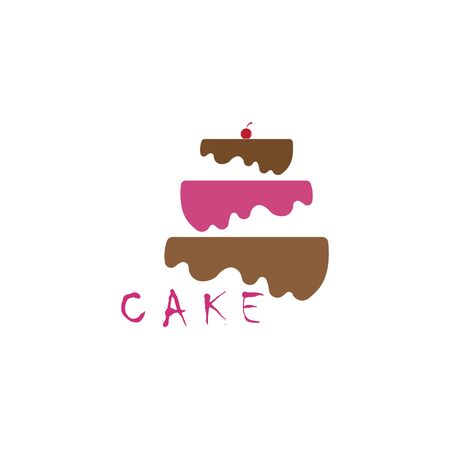 cake bakery logo design ilustration