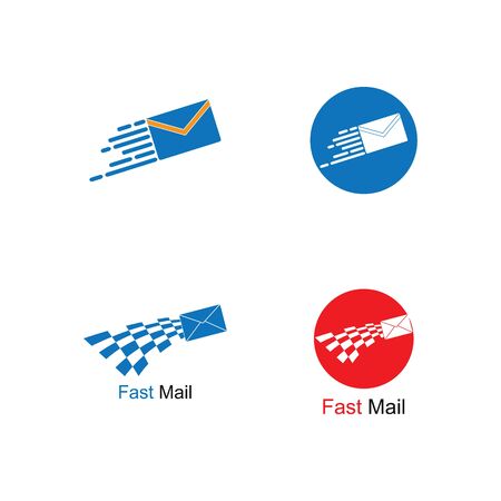 Mail logo vector icon templateのイラスト素材