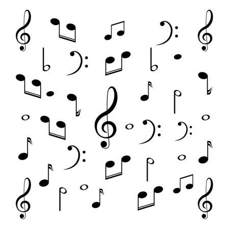 Musical design element,music notes,symbols,vector illustration. - Vectorのイラスト素材