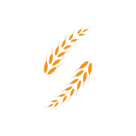 wheat Logo Template vector icon designのイラスト素材