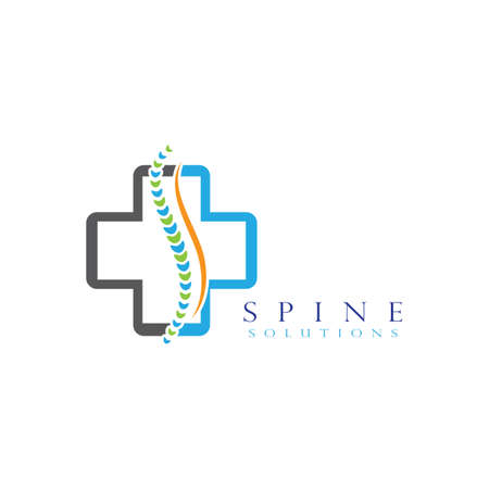 Spine diagnostics symbol logo template vector illustration designのイラスト素材