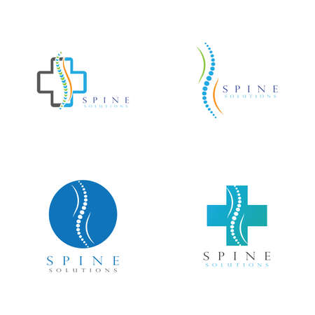 Spine diagnostics symbol logo template vector illustration designのイラスト素材