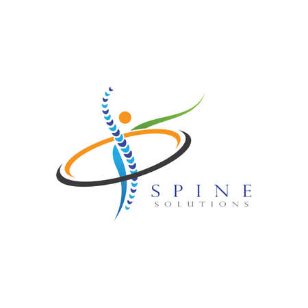 Spine diagnostics symbol logo template vector illustration designのイラスト素材