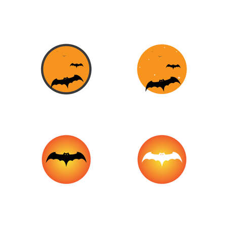 bat ilustration vector icon logo templateのイラスト素材
