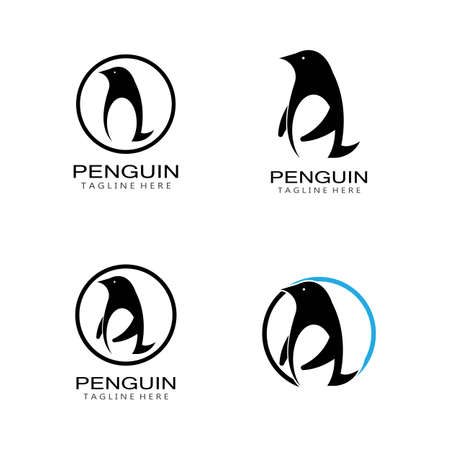 Penguin Logo Template vector icon illustration designのイラスト素材