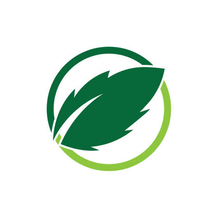 Logos of green leaf ecology nature element vector iconのイラスト素材