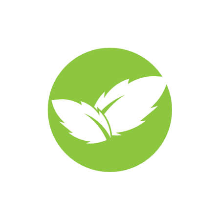 Logos of green leaf ecology nature element vector iconのイラスト素材