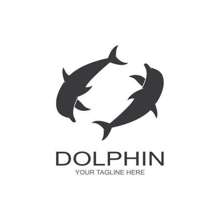 Dolphin logo icon vector templateのイラスト素材