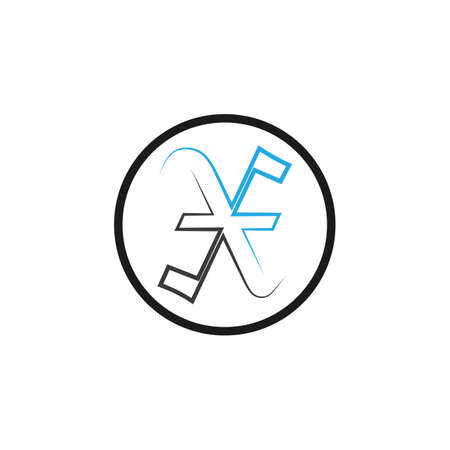 letter X logo vector templateのイラスト素材