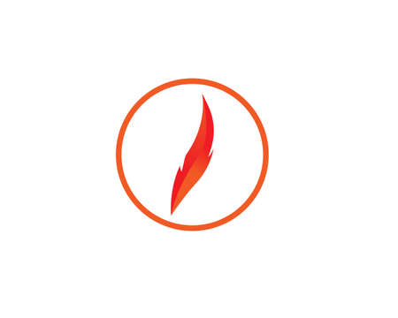 Fire flame Logo Template vector icon Oil, gas and energy logo conceptのイラスト素材