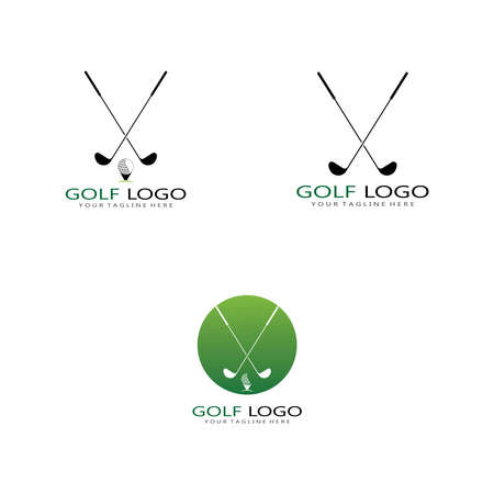 Golf Logo Template vector illustration icon designのイラスト素材