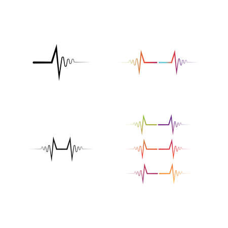 sound wave ilustration vector icon templateのイラスト素材