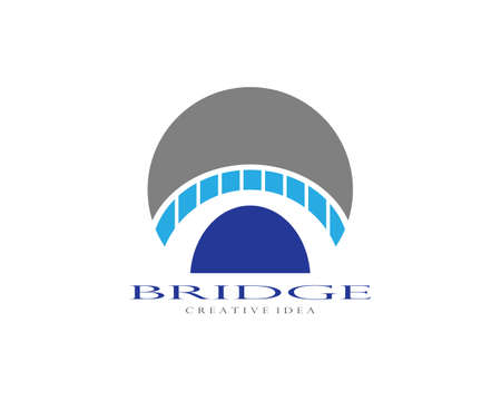 bridge Logo Template vector icon illustration designのイラスト素材
