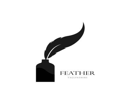 feather logo vector templateのイラスト素材