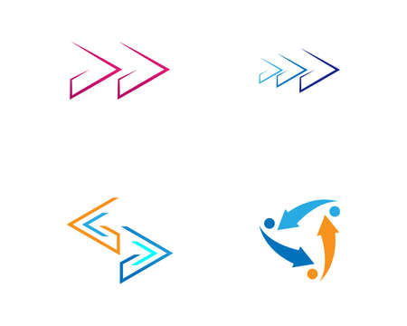 Arrows vector illustration icon Logo Template designのイラスト素材