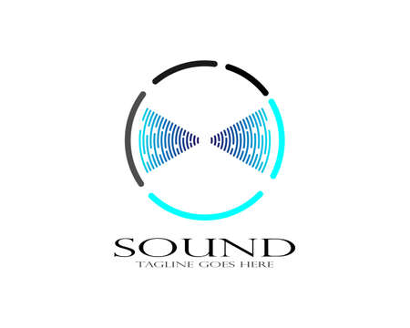 sound wave ilustration logo vector icon templateのイラスト素材